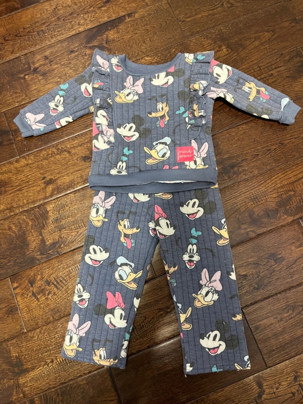 Girls' Navy Disney Character Quilted Set